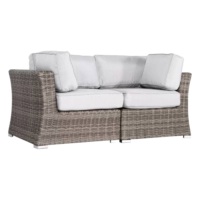 Élégant 66 po pour l'extérieur - à l'extérieur et décoloré pour l'extérieur avec coussins doux rouille