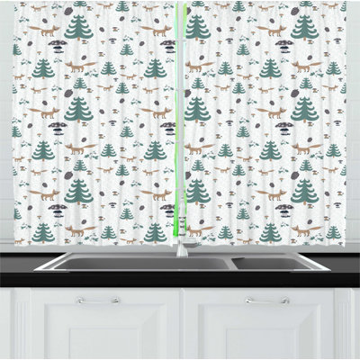 Ruffled Kitchen Curtain