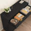 Commode en bois noir à 8 tiroirs, commode haute et moderne pour chambre et garde-robe