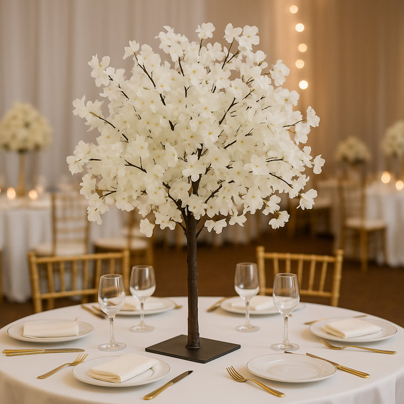 Cherry Blossom Arrangement, Ivory