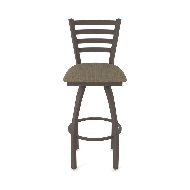Jackie Swivel Stool, Bronze, Extra Tall (36" Seat Height), Fabric-Graph Cork