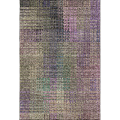 Premium Machine Washable Prisco Plum Rug