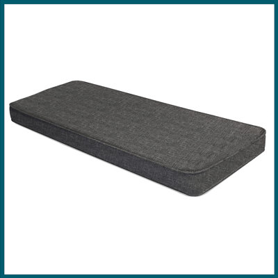 Coussin de banc de baie vitrée 2 po Ebern Designs - personnalisable pour une utilisation intérieure et extérieure