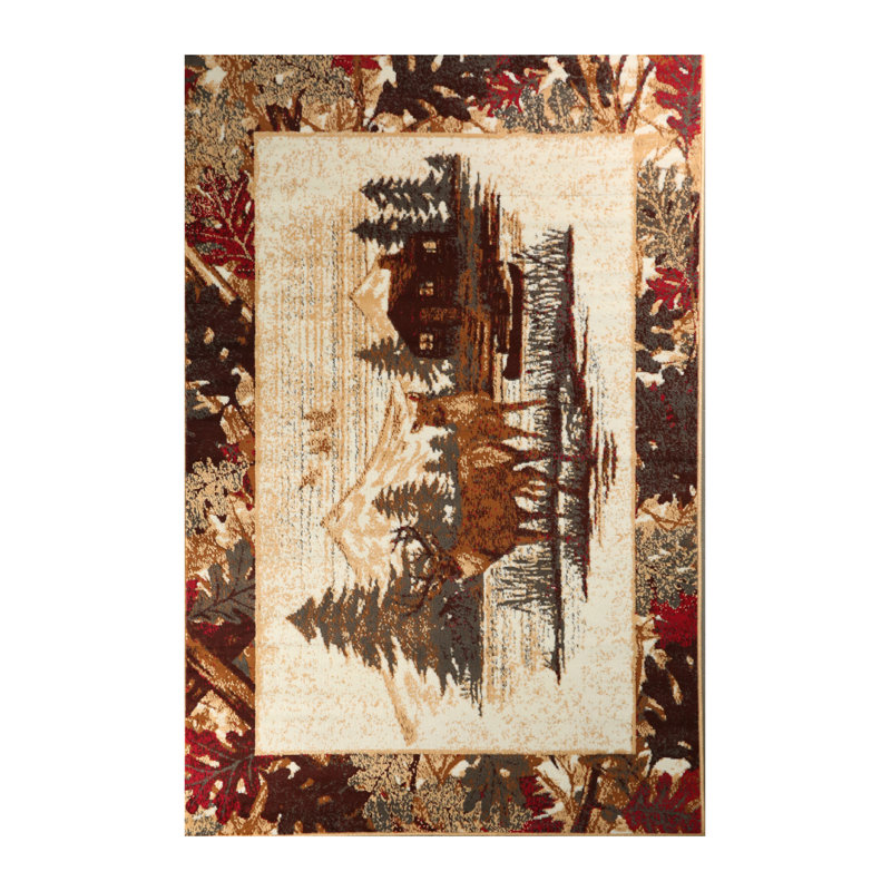 Tapis brun / beige Humiston, Rectangle 2 pi x 4 pi