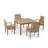 Drusilla 4 - Person Teak Wood Patio Dining Set with Square Table