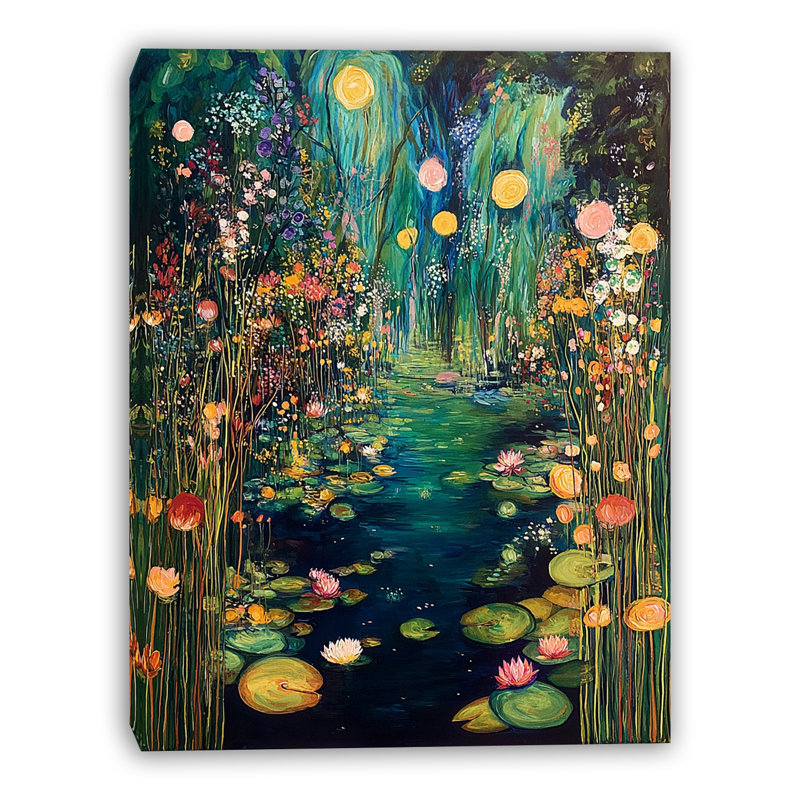 «Moonlit Lily», art mural sur toile tendue, H 48 po x l 36 po x P 1,5 po