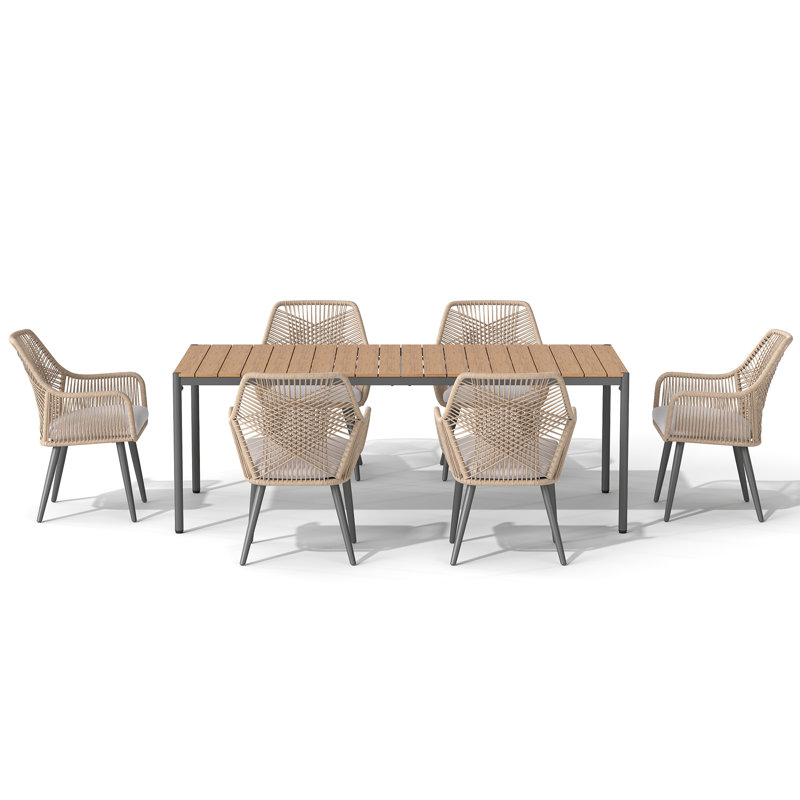 Ensemble repas d'extérieur, 6, H 29,3 po x l 82,7 po x P 39,4 po