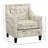 Hilga Erica Accent Armchair With Chrome Nailhead Trim-634683702