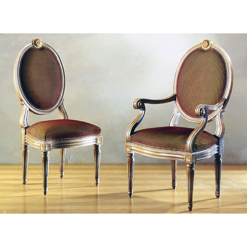 Upholstered Side Chair in Brown