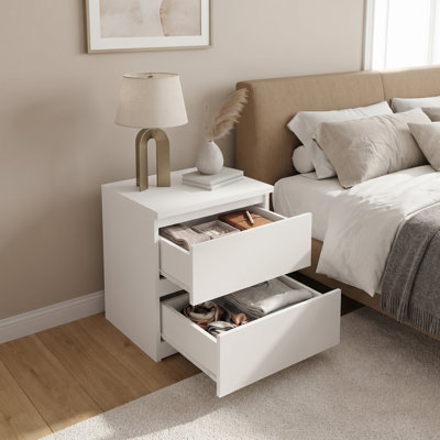 Delancey 30cm W Manufactured Wood Bedside Table