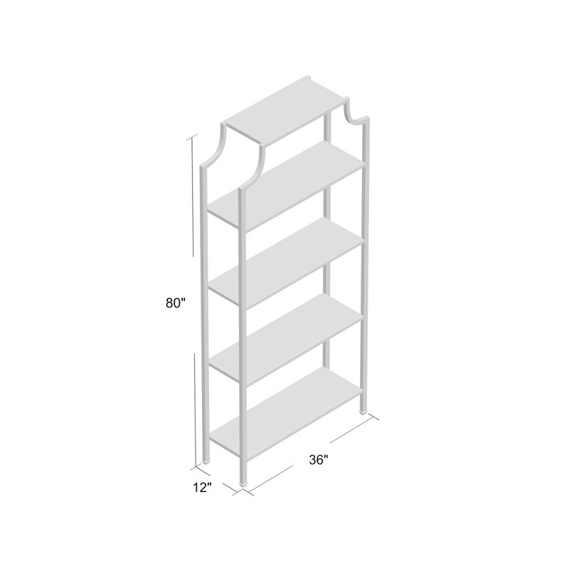 Letia Etagere Bookcase, Bronze
