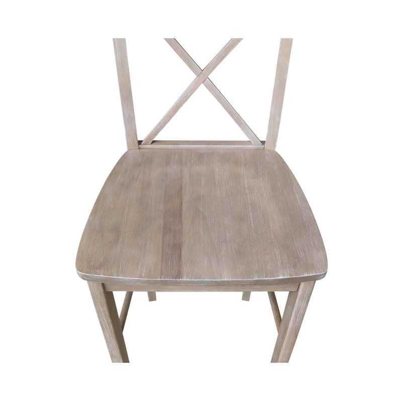Tabouret de bar et de comptoir Guzik, Taupe-gris délavé, Tabouret de comptoir (assise de 24 po de hauteur)