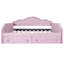 Lit de jour double rembourré avec DEL et 2 tiroirs, rose-1370016974-1370016971