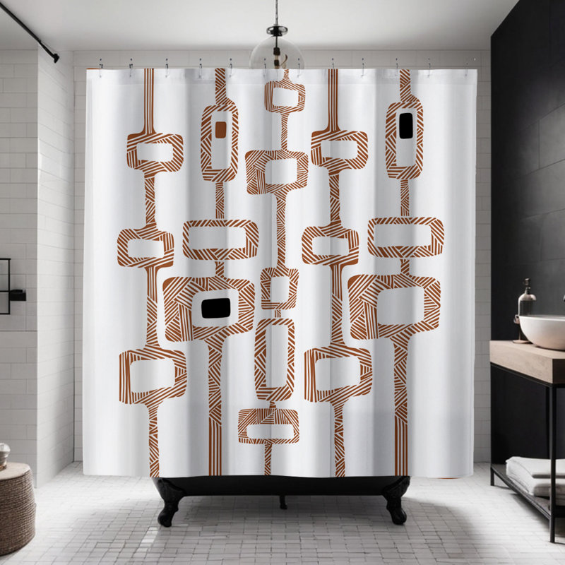 Coco Shower Curtain, Burnt Orange
