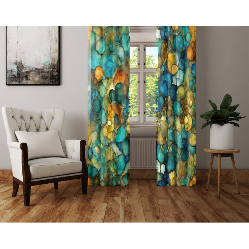 Paire de rideaux semi-transparents en polyester Aretzi, L 20 po x L 52 po