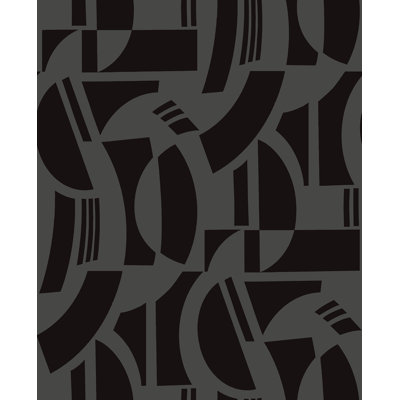 Carter Geometric Flock Wallpaper