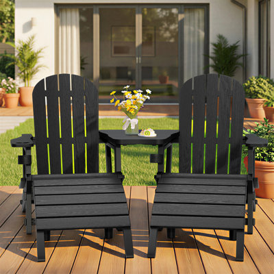 2-Piece Outdoor Adirondack Chair Set