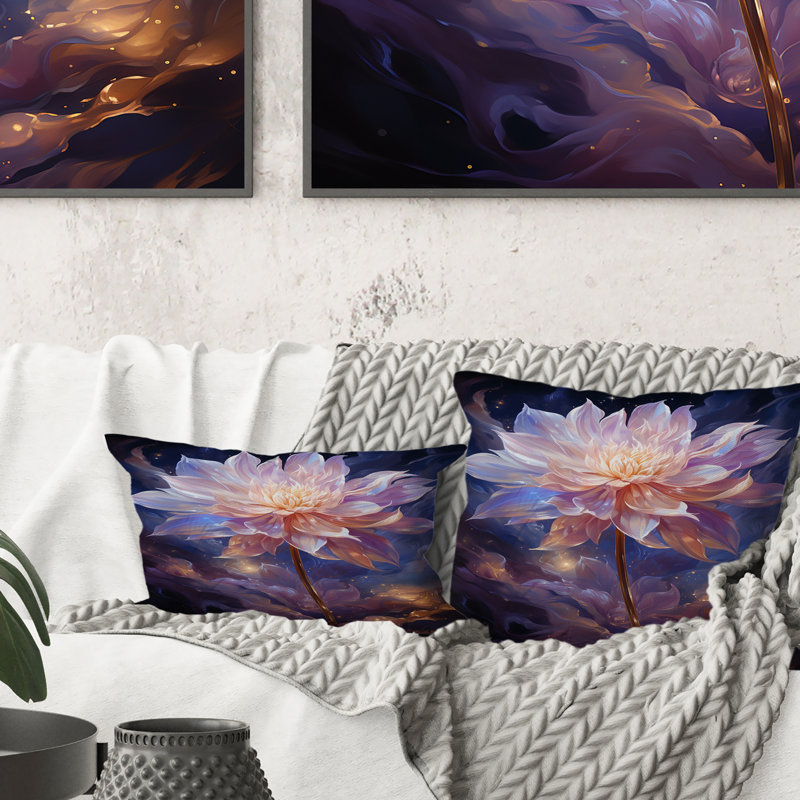 Coussin Fractals Flowers Essence II - Fractals Printed