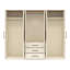 6 Door 3 Drawer Wardrobe with Mirror-1381146779