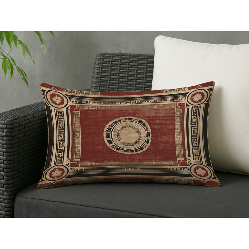Spartan Shield Indoor And Outdoor Throw Pillow, Rectangle 18"H x 25"W