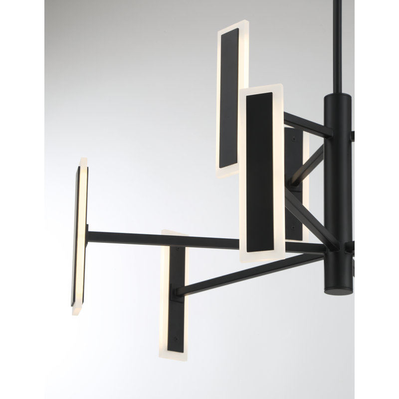 George Kovacs Edge 9 Light Chandelier In Coal Finish