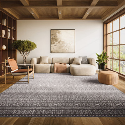 Tapis gris foncé / ivoire Rensselear