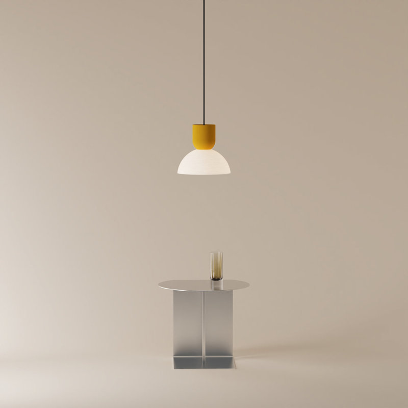 Buia Pendant Light, Mustard, White