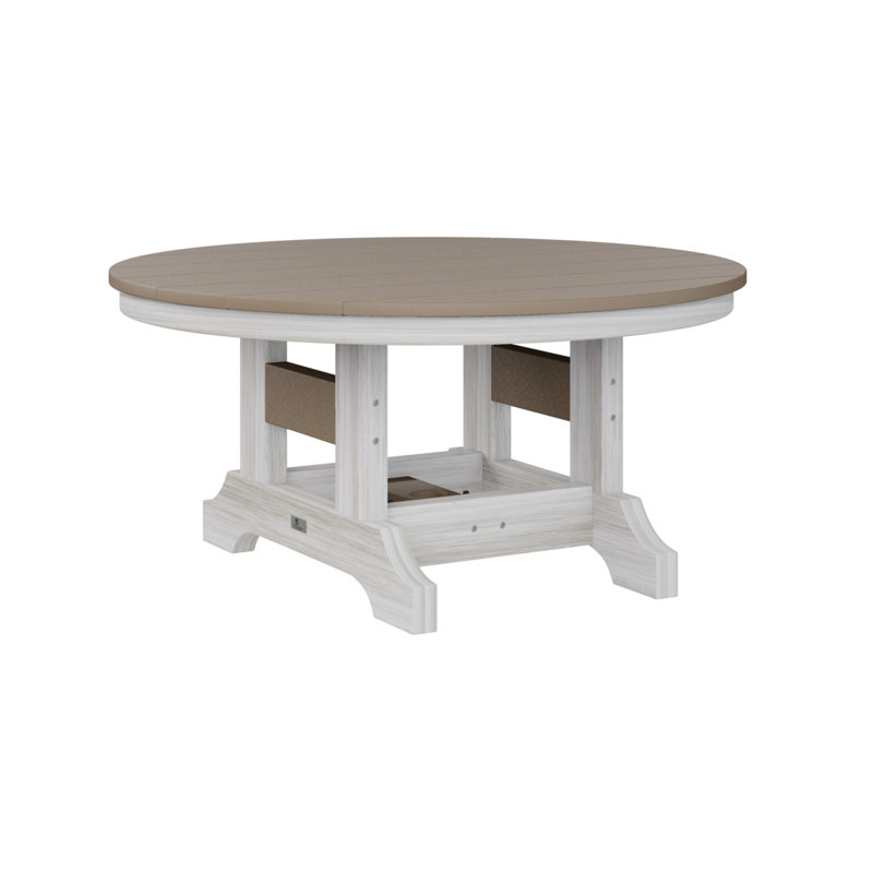 Table de conversation ronde Berlin Garden Garden 38 po Classic, Coquille de mer, Bois vieilli