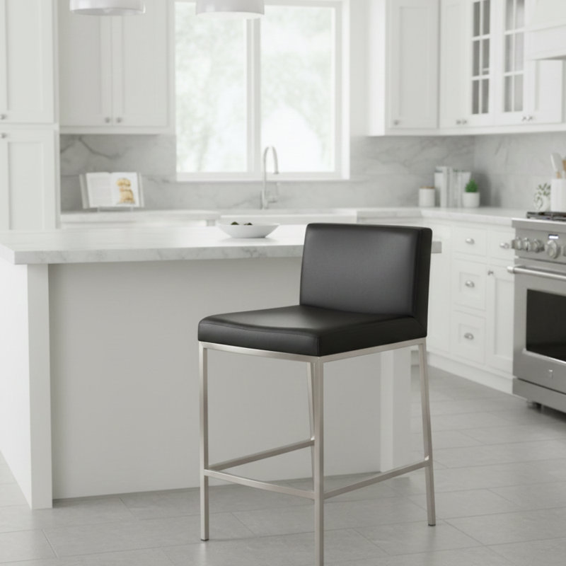 Tabouret Aelta 26 po, Noir