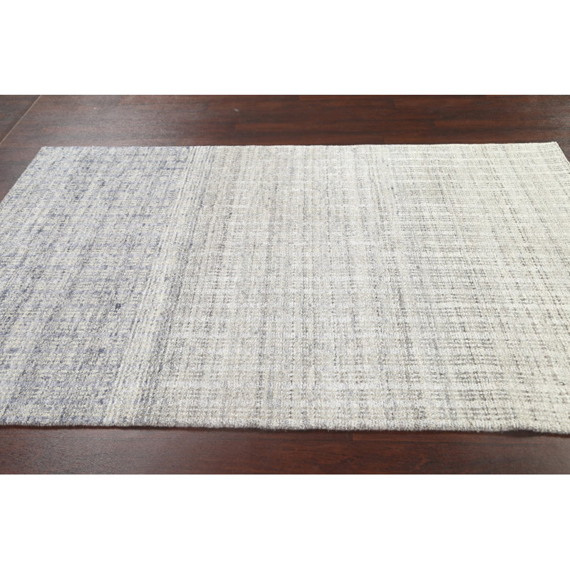 Tapis contemporain en laine noué à la main 5 x 8