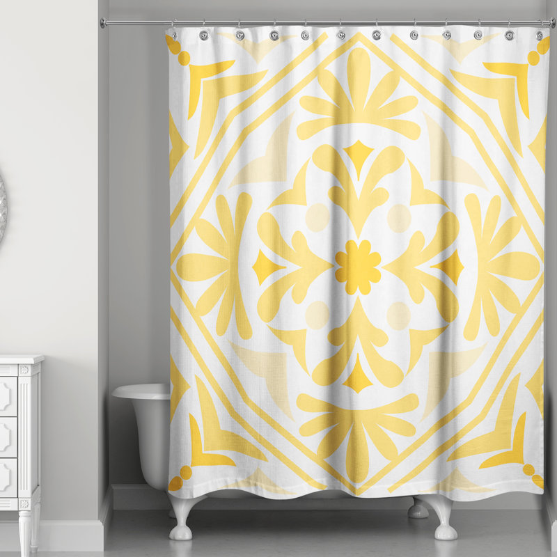 Rideau de douche Bradi, Jaune