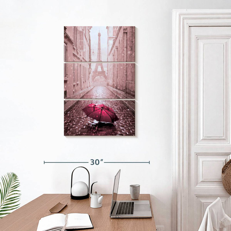Lilie rose Paris Alley, H 32 po x l 20 po