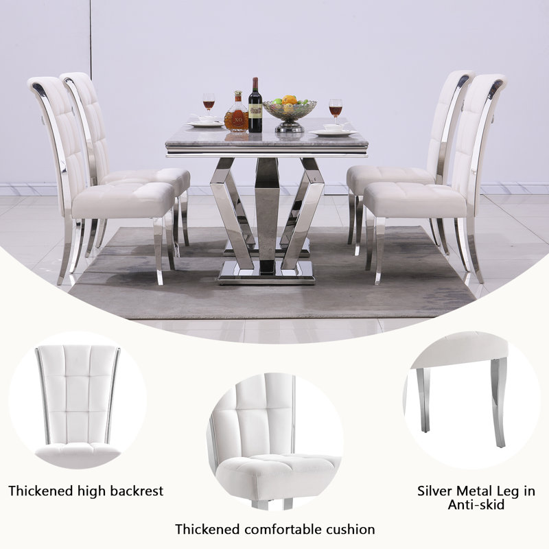 Chaise d'appoint blanche en velours Hrithik
