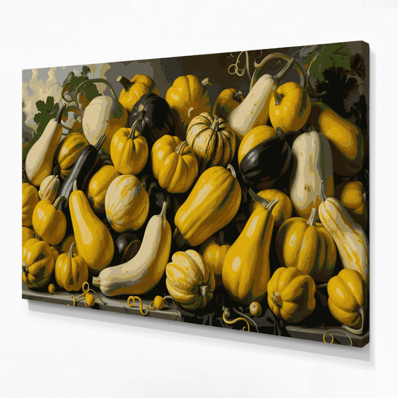 Art mural sur toile, "Légumes jaunes", H 8 po x l 10 po