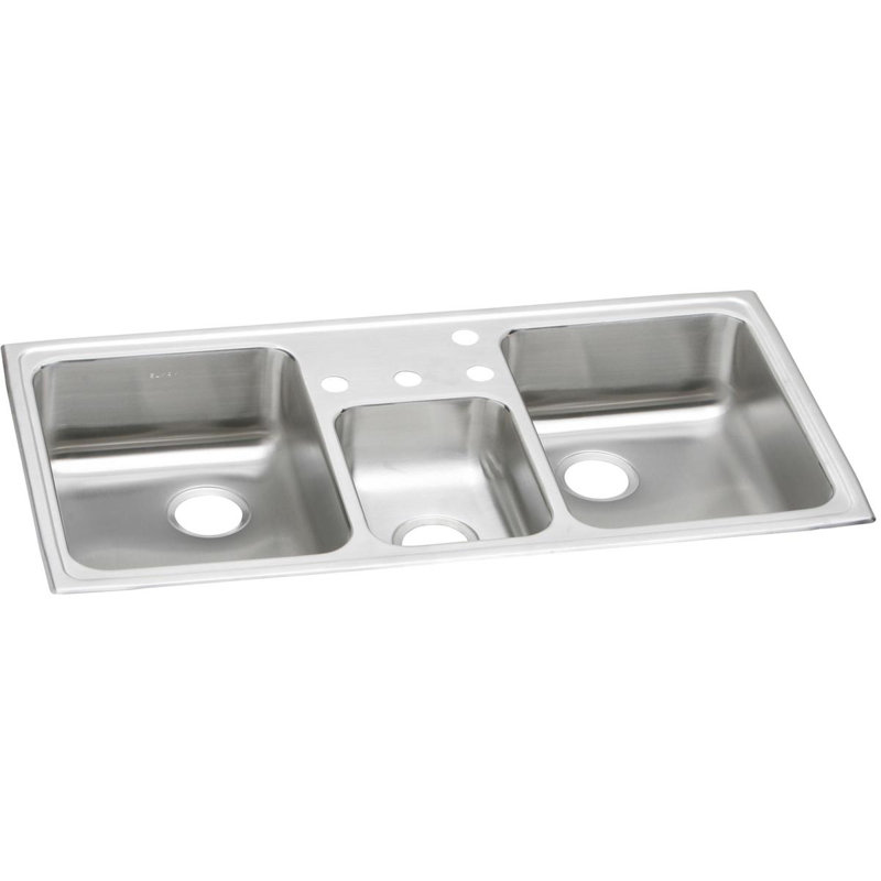 Celebrity 43" L x 22" W Drop-in Kitchen Sink, 4 hole