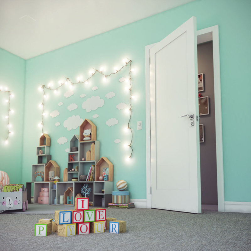 80-in Paneled Solid Wood Primed Slab Door, 30" x 80"