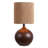 Abram 22.75" Rustic Bohemian Resin/Metal Round Table Lamp with Paper Rope Shade-1448780373