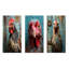 Farmhouse Barn Rooster Portrait I - Poulet, ensemble de 3 impressions sur métal-1746560243