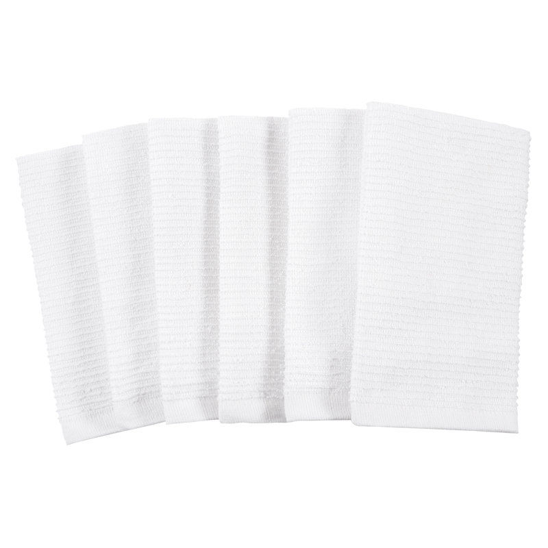 Ensemble de vadrouille 100% coton Wayfair Basics® Budd, 6, Blanc
