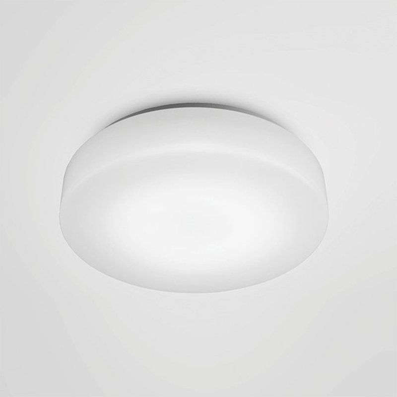 EcoLite 13'' White Aluminum LED Flush Mount with 5-CCT Switch