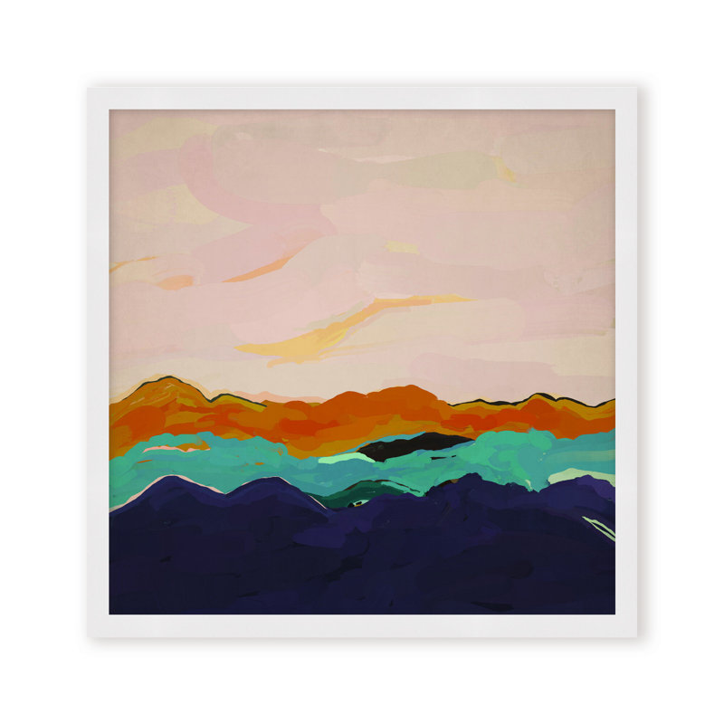 Nature Inspired Twilight Silhouette, 48" H x 48" W, Framed Canvas, Brown