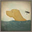 «Yellow Dog Swim» par Ryan Fowler, reproduction d'art graphique sur toile flottante