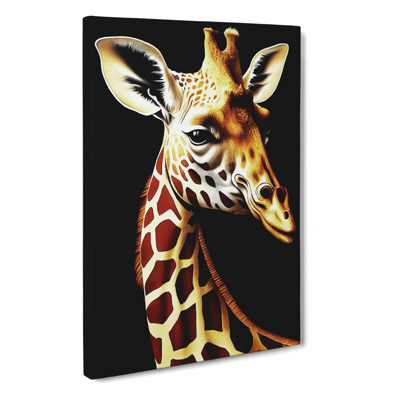 Pretty Giraffe - Wrapped Canvas, 50cm H x 35cm W