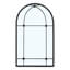 Iron Bowfront Mirror