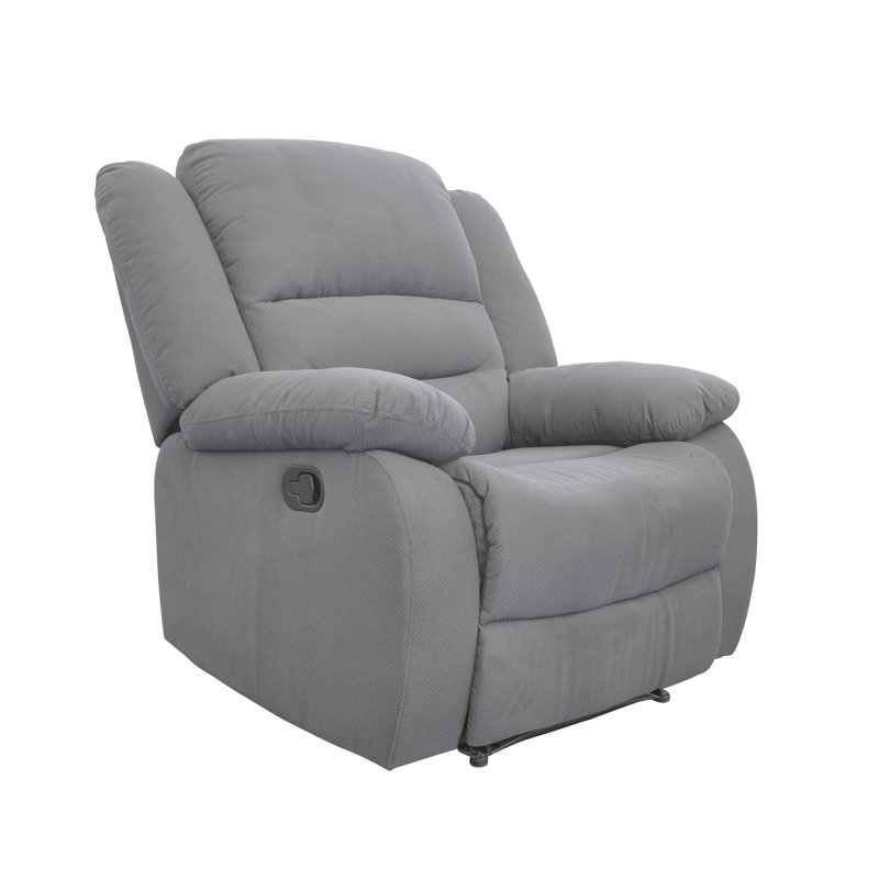 Esteban Upholstered Recliner, Blue Gray