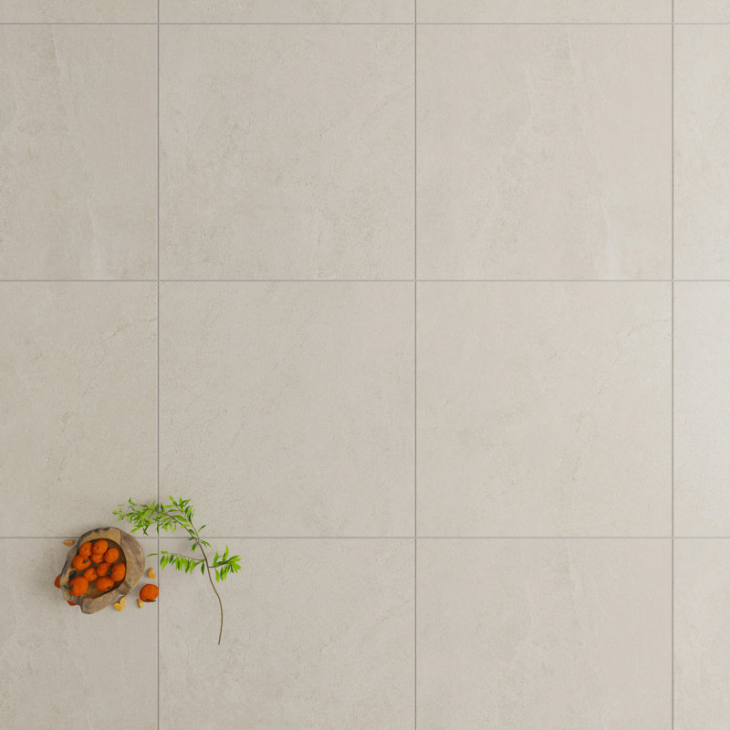 Carreaux de plancher et de mur en porcelaine italienne 24 po x 24 po x 9 mm Italian Metalia, Ivoire