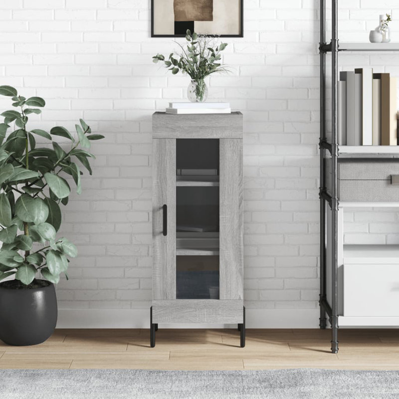 Markaylah Display Cabinet, Grey Sonoma