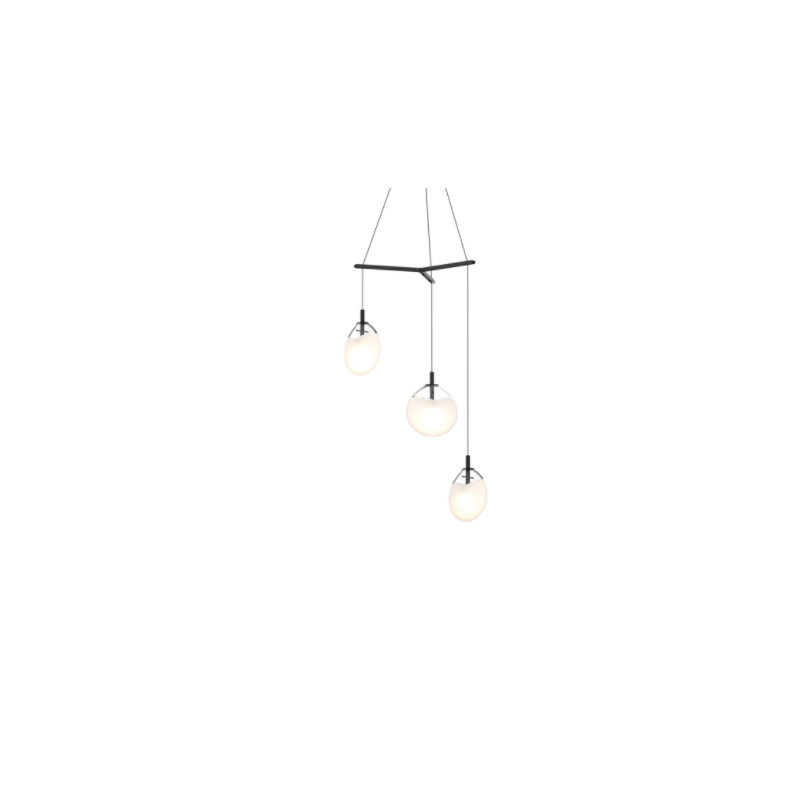 Cantina 3 - Light Pendant, Poured White, 12" H x 30" W x 30" D