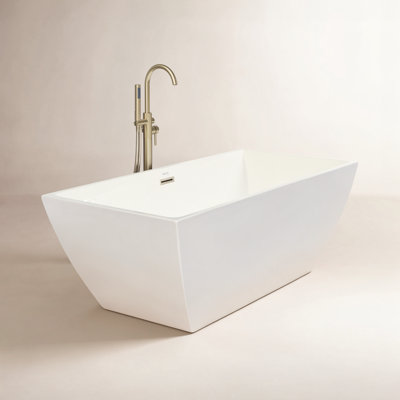 Lydia 59" Freestanding Soaking Bathtub
