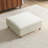 Upholstered Green Square Corduroy Ottoman with Solid Wood Legs, Single Ottoman Modular Part For Sectional Sofa-113296801